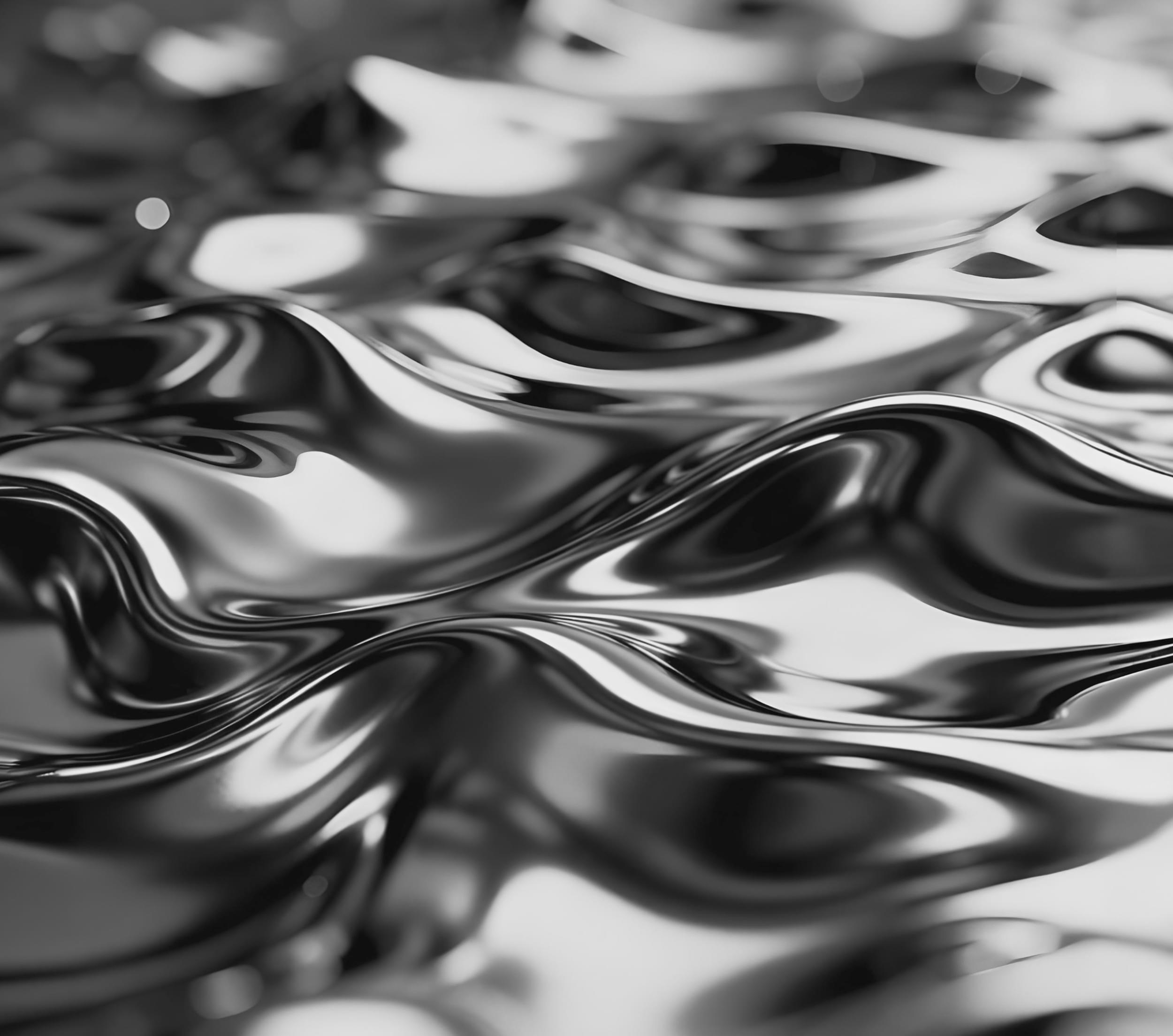 Material líquido de color plateado